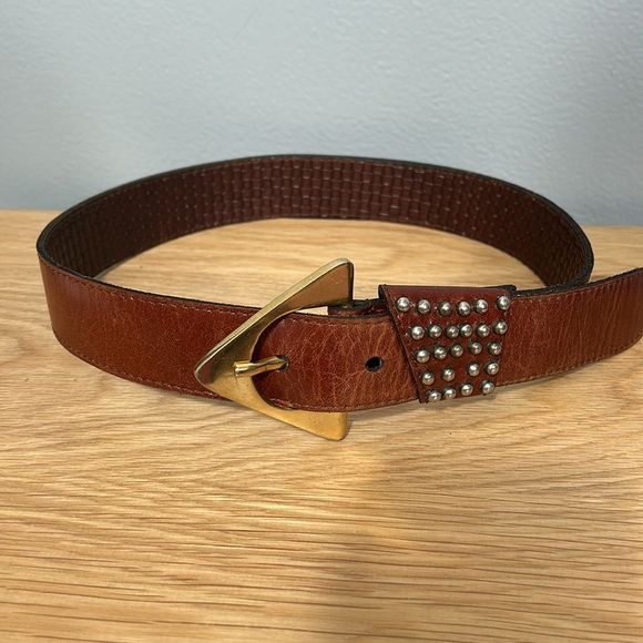 Matex Vintage Leather Women Gold Hardware Belt Concinto 1950 - Picture 12 of 16